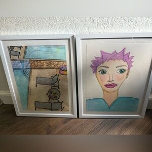 Art Set By Me, White Frames, 12x15”
